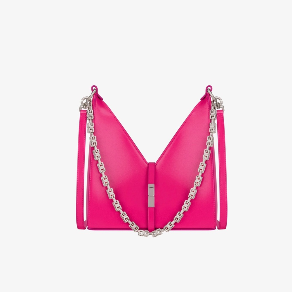 Givenchy Mini Cut Out Shoulder bag with chain Neon Pink
